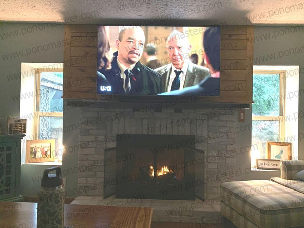 48"x10"x2.5" (cm.121,9x25,4x6,4) painted stainless steel floating shelf freeshipping - Ponoma