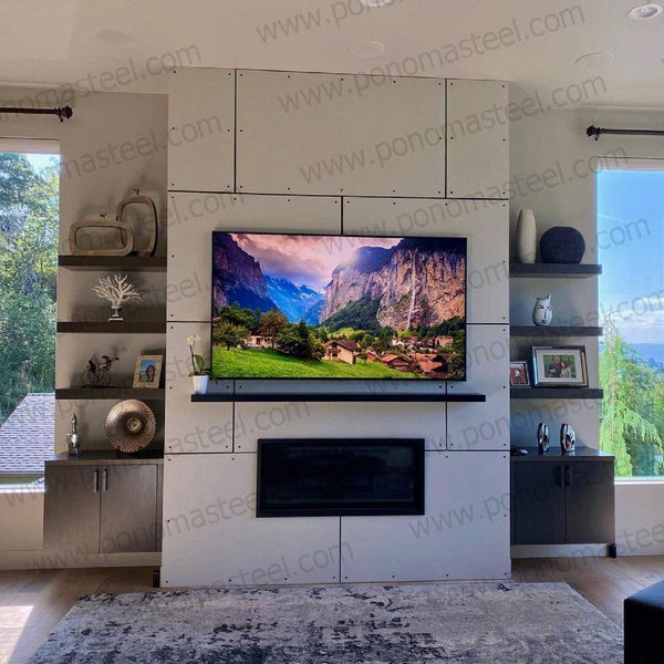 48"x12"x2.5" (cm.121,9x30,5x6,4) brushed stainless steel floating shelf freeshipping - Ponoma