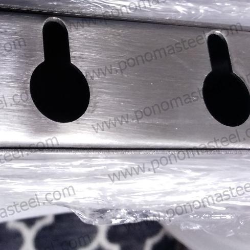 52"x6"x2.0" (cm.132x15x5,1) brushed stainless steel floating shelf freeshipping - Ponoma