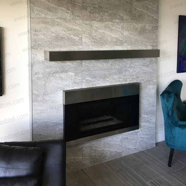 58"x8"x3.0" (cm.147,3x20,3x7,6) brushed stainless steel floating shelf freeshipping - Ponoma