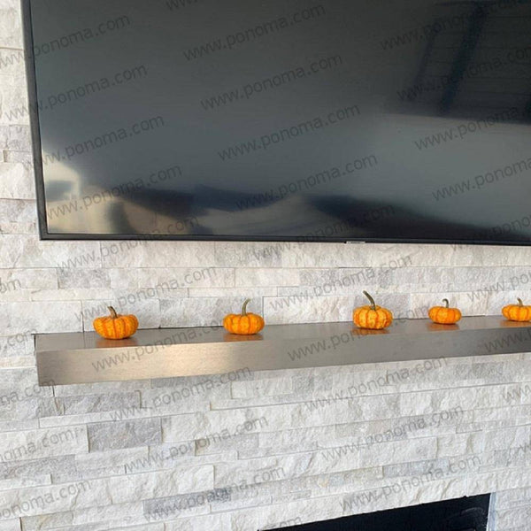 58"x8"x3.0" (cm.147,3x20,3x7,6) brushed stainless steel floating shelf freeshipping - Ponoma