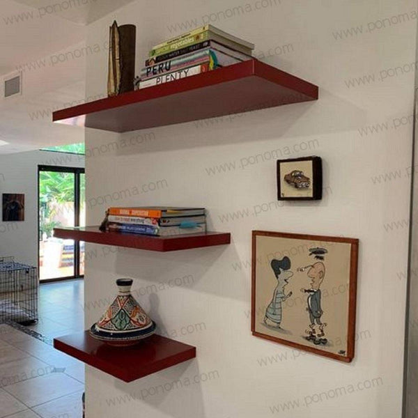 60"x12"x2.5" (cm.152x30,5x6,4) brushed stainless steel floating shelf freeshipping - Ponoma