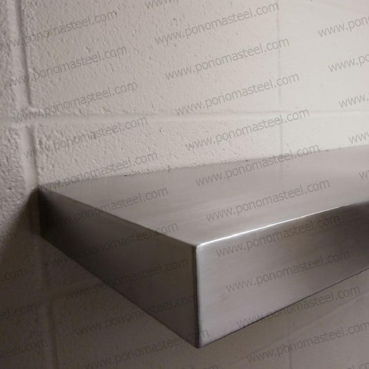 69"x7"x1.5" (cm.175,3x17,8x3,8) brushed stainless steel floating shelf freeshipping - Ponoma