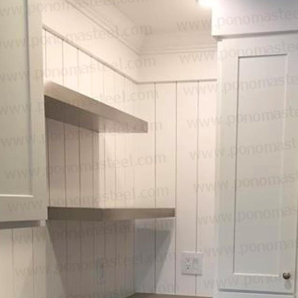 72"x10"x2.5" (cm.182,9x25,4x6,4) brushed stainless steel floating shelf freeshipping - Ponoma