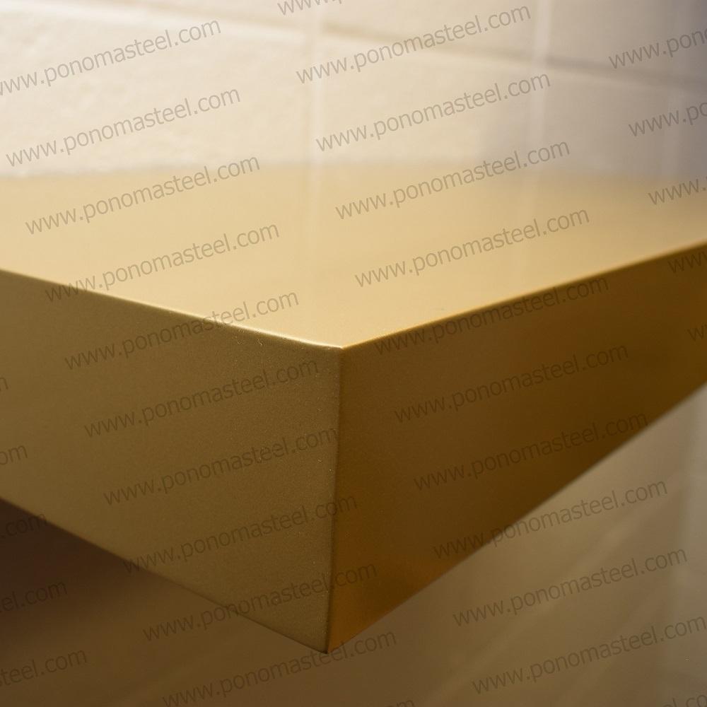 14"x14"x2.0" (cm.35,6x35,6x5,1) curved corner stainless steel floating shelves Ponoma® freeshipping - Ponoma