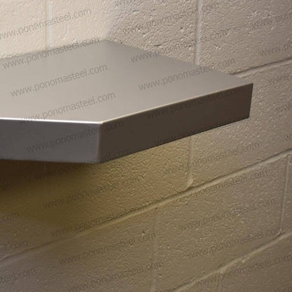 33"x12"x2.0" (cm.84x30,5x5,1) brushed stainless steel floating shelf freeshipping - Ponoma