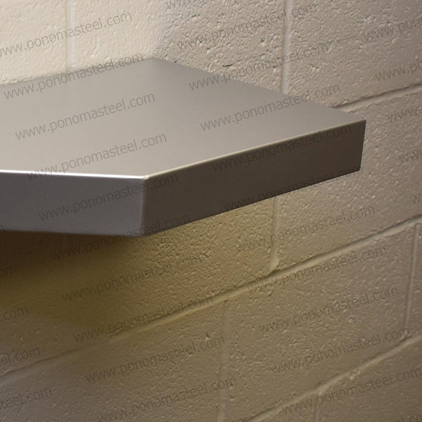 9"x9"x2.0" (cm. 23x23x5,1) curved corner stainless steel floating shelves Ponoma® freeshipping - Ponoma