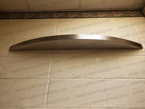 48"x6"x2.0" (cm. 122x15,2x5,1) Ponoma® curved seamless stainless steel floating shelf freeshipping - Ponoma