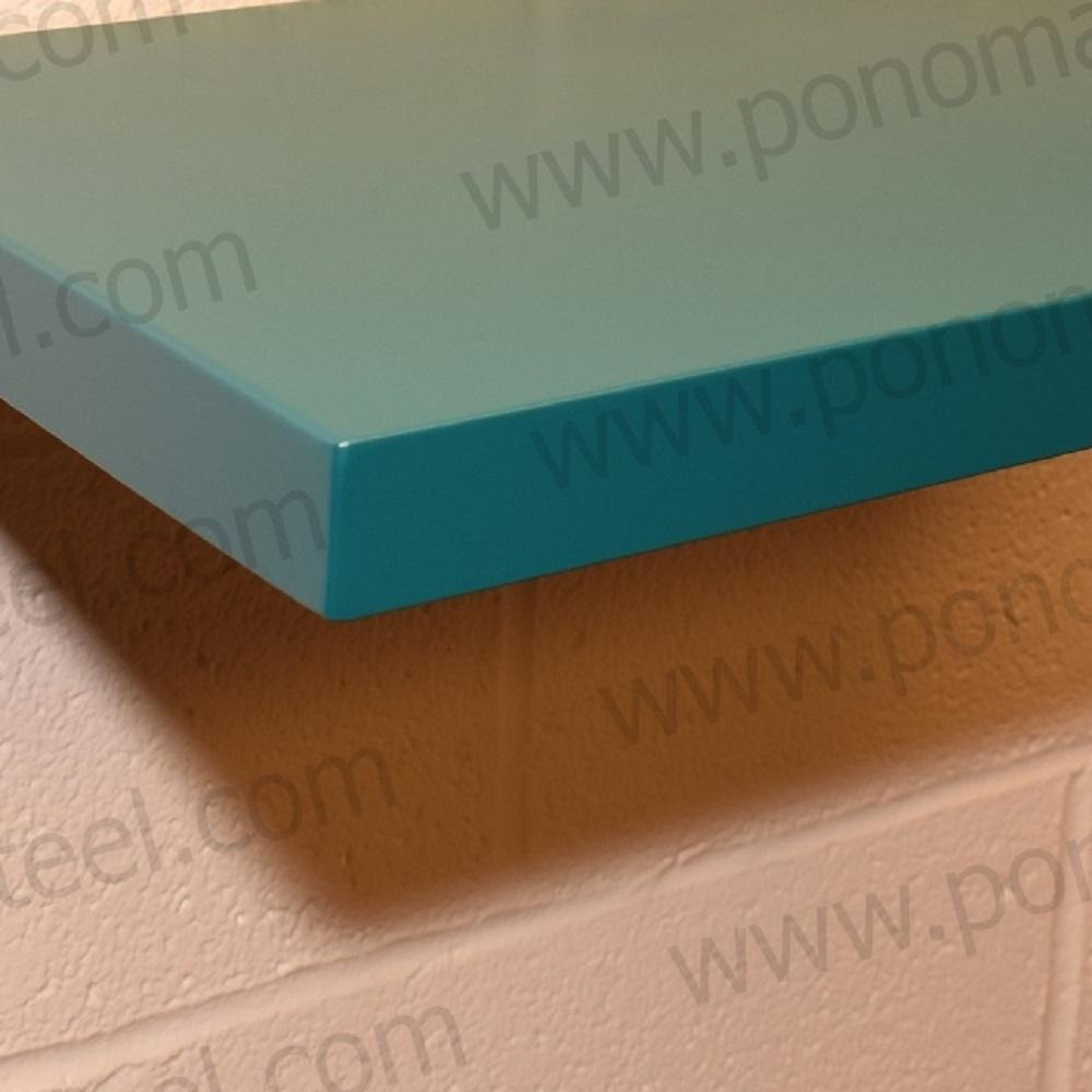 9"x9"x2.0" (cm. 23x23x5,1) curved corner stainless steel floating shelves Ponoma® freeshipping - Ponoma