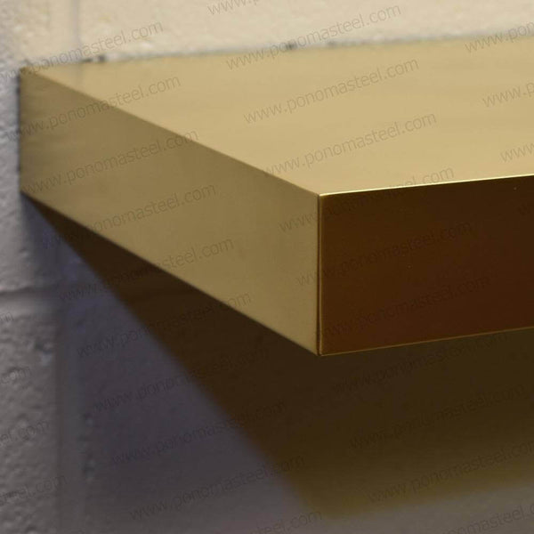 24"x10"x2.5" (cm.61x25,4x6,4) brushed stainless steel floating shelf freeshipping - Ponoma