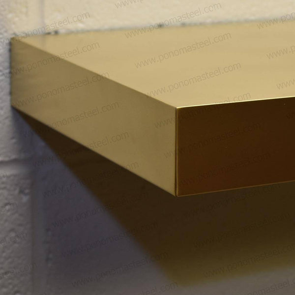 48"x12"x2.5" (cm.121,9x30,5x6,4) brushed stainless steel floating shelf freeshipping - Ponoma