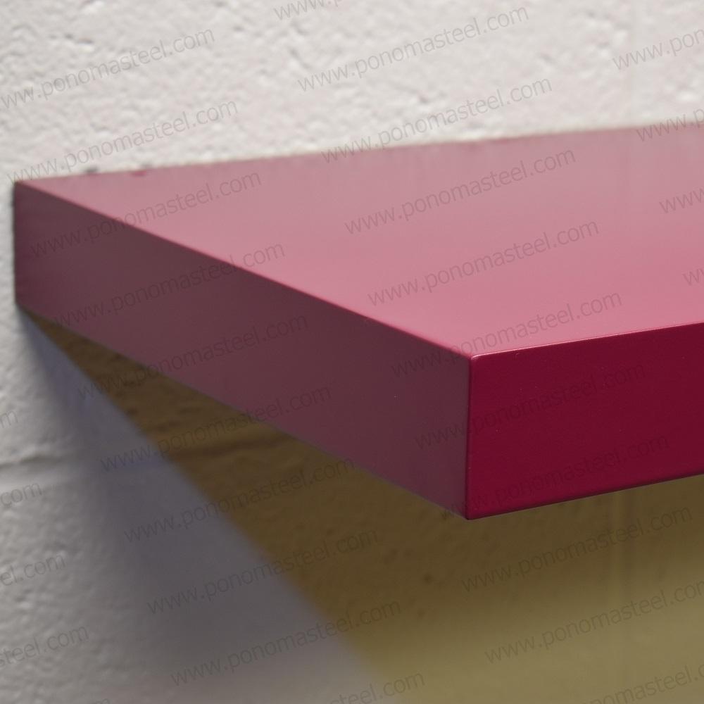 12"x8"x1.5" (cm.30,5x20x3,8) painted stainless floating shelf with 1 LED light freeshipping - Ponoma