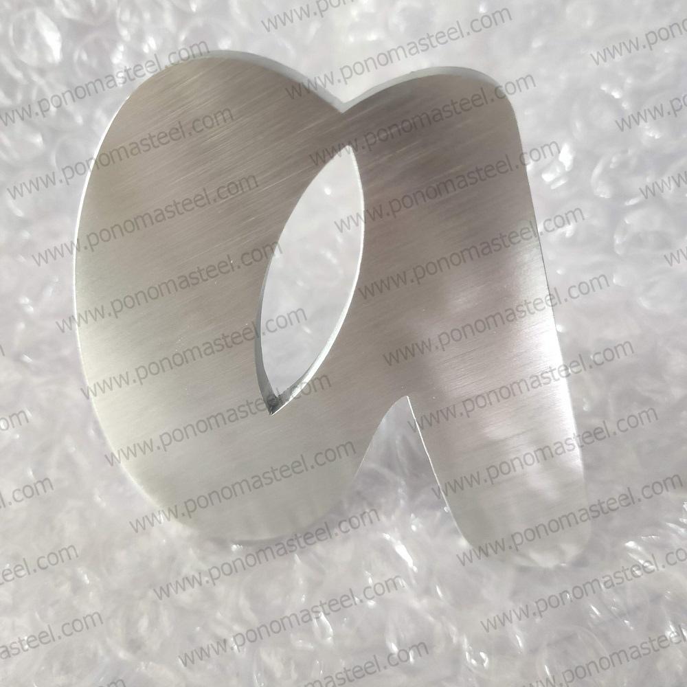 Letter up to 14" (cm.35.6) hight made of 1/5" (mm.5) thickness brushed stainless steel freeshipping - Ponoma
