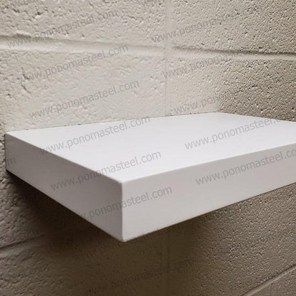 13"x13"x2.0" (cm.33x33x5,1) painted stainless floating shelf with 1 LED light freeshipping - Ponoma