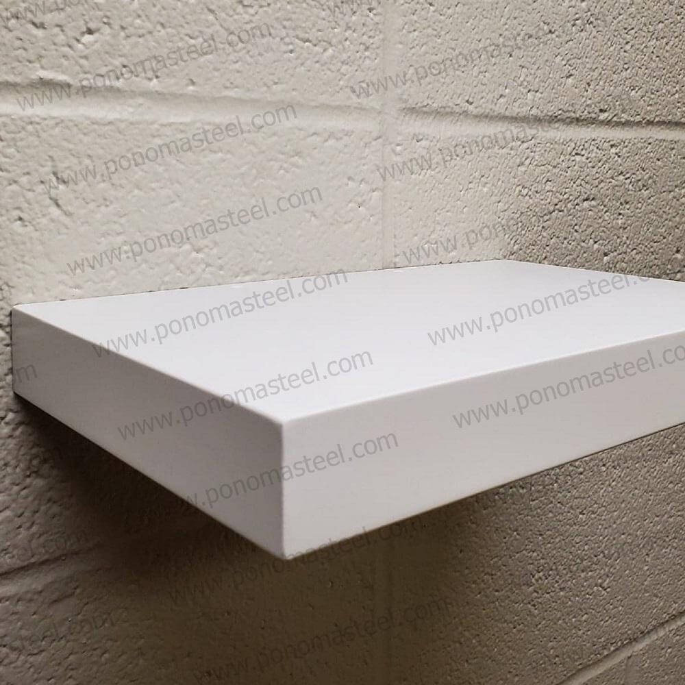 24"x10"x2.0" (cm.61x25,4x5,1) painted stainless floating shelf with 2 LED lights freeshipping - Ponoma