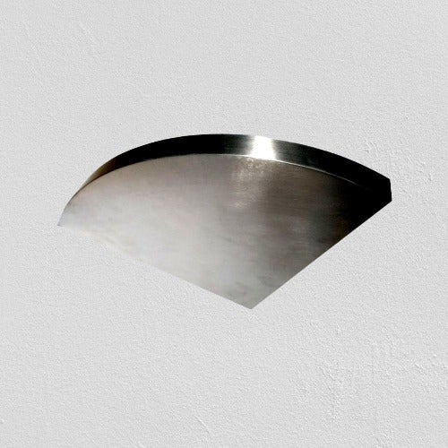 9"x9"x2.0" (cm. 23x23x5,1) curved corner stainless steel floating shelves Ponoma® freeshipping - Ponoma