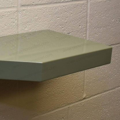 18"x12"x2.0" (cm.46x30,5x5,1) brushed stainless steel floating shelf freeshipping - Ponoma