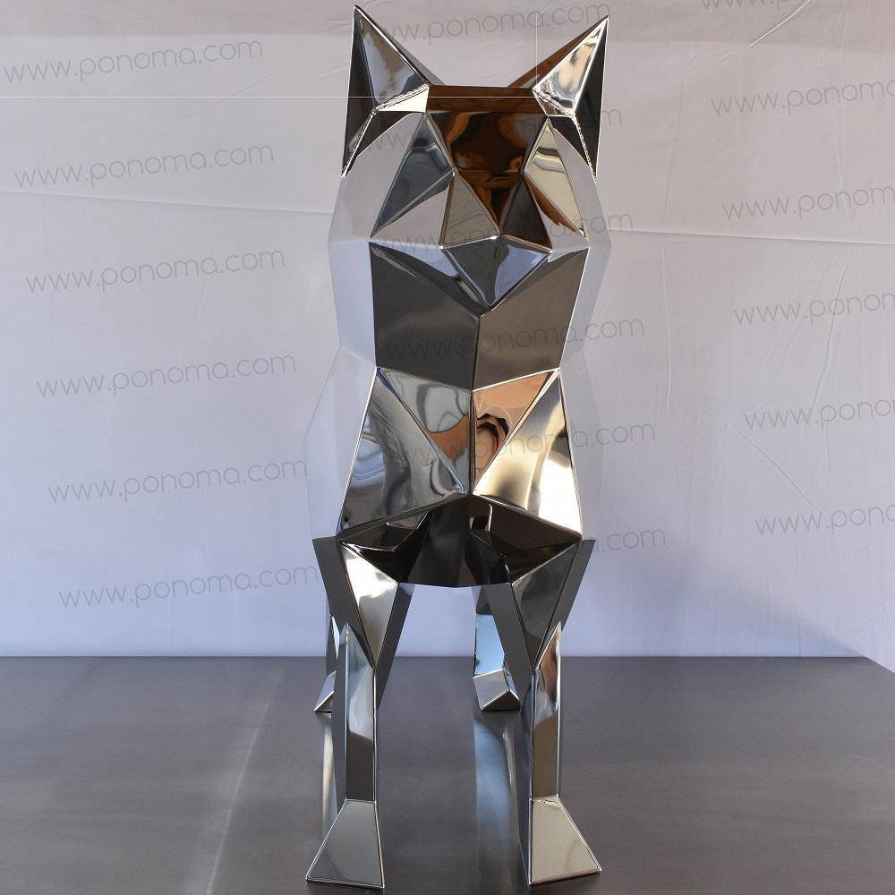 Stainless steel sculpture of DOG freeshipping - Ponoma