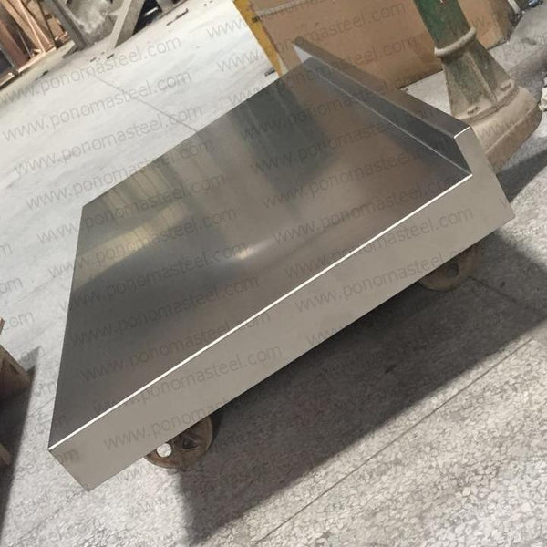 Stainless steel countertop Ponoma® 1.5" thickness with 1.5" backsplash (splashguard), brushed seamless freeshipping - Ponoma