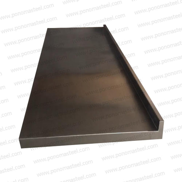 Stainless steel countertop Ponoma® 3" thickness with 2" backsplash (splashguard), brushed seamless freeshipping - Ponoma