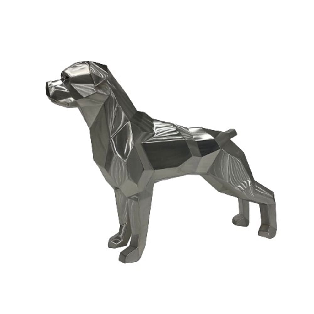 Stainless steel sculpture of ROTTWEILER freeshipping - Ponoma
