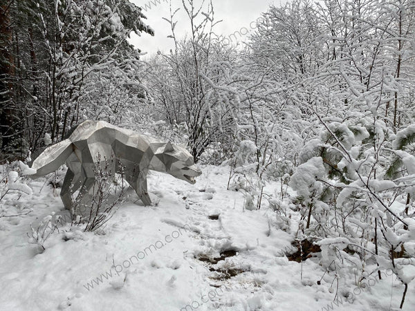 Stainless steel sculpture of WOLF freeshipping - Ponoma