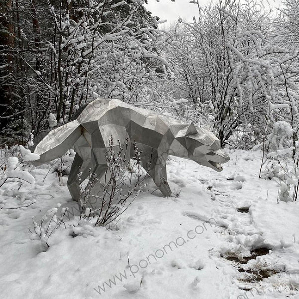 Stainless steel sculpture of WOLF freeshipping - Ponoma